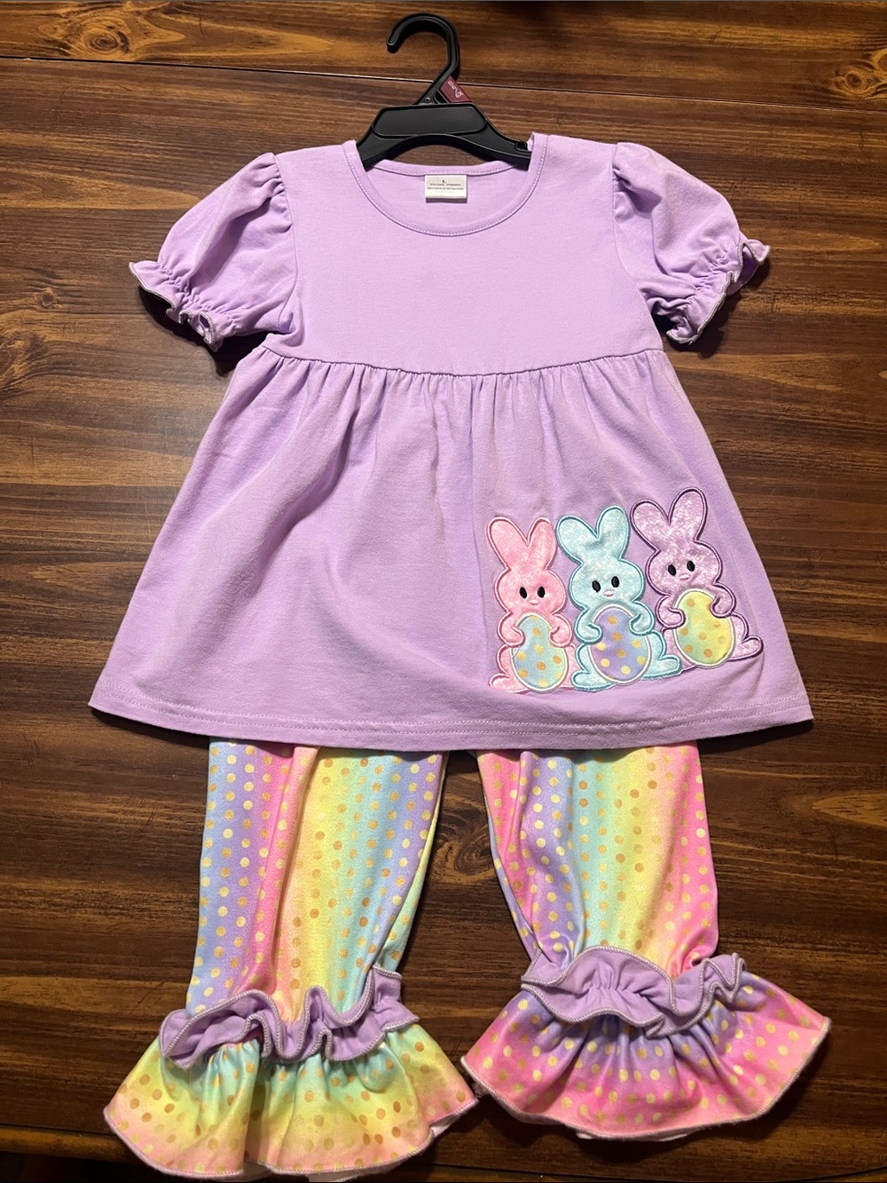 Sparkle in Pink Girls' Lavender Bunny Set - size L